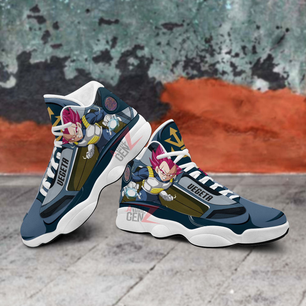 Dragon Ball Vegeta Super Saiyan God Air Jordan 13 Sneakers Custom Anime Shoes