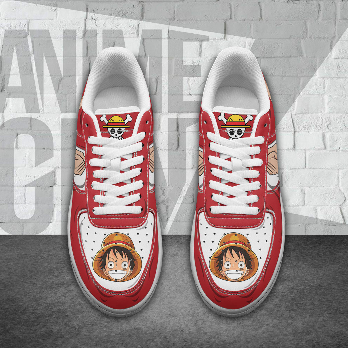 One Piece Lufffy Punch Air Sneakers Custom Anime Shoes
