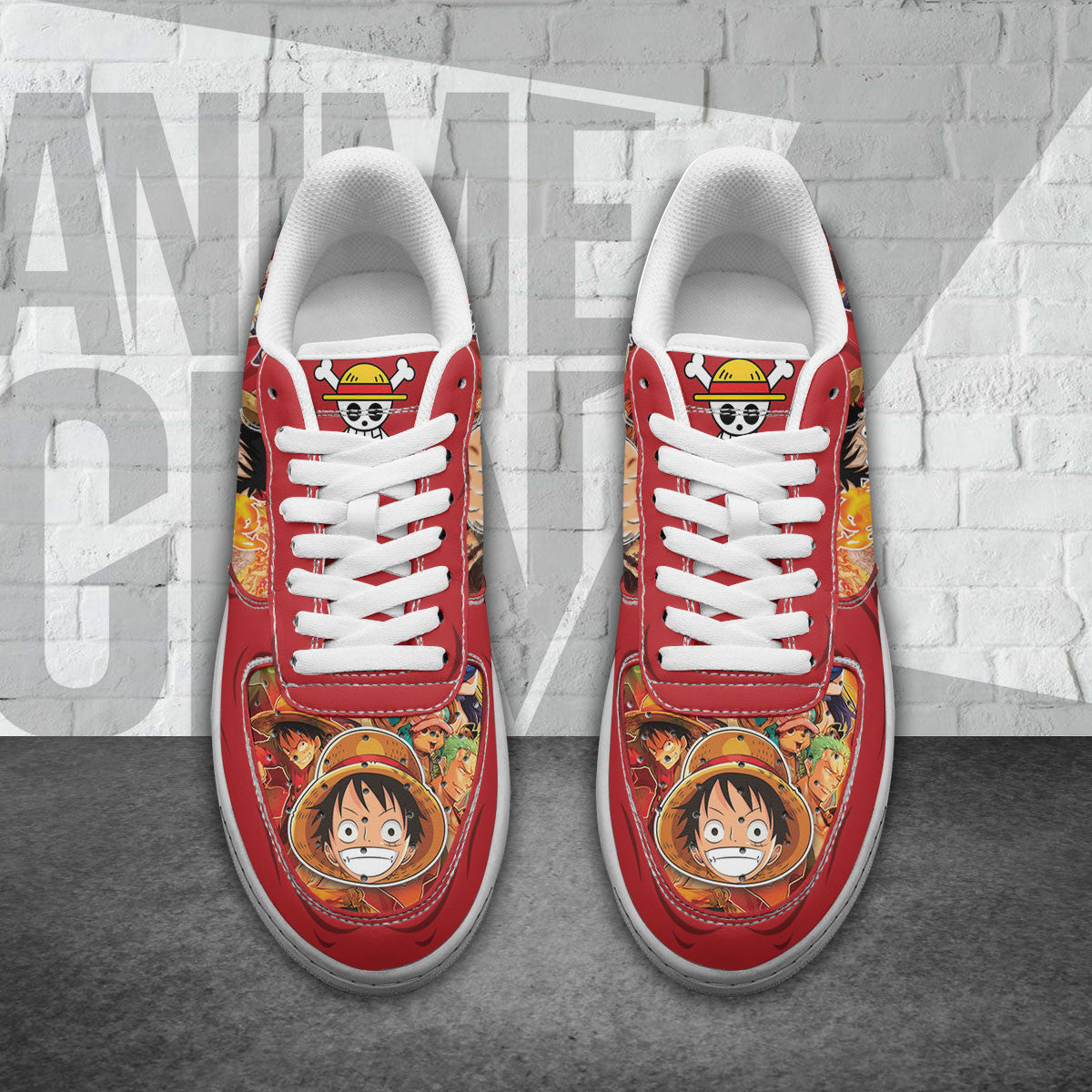 One Piece Lufffy Air Sneakers Custom Anime Shoes