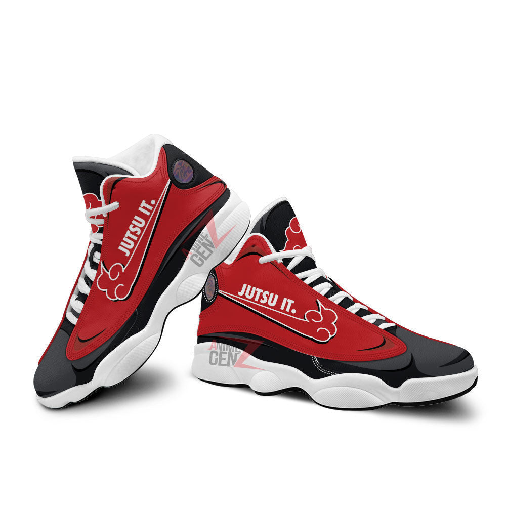 Akatsuki Jutsu It Air Jordan 13 Sneakers Naruto Custom Anime Shoes
