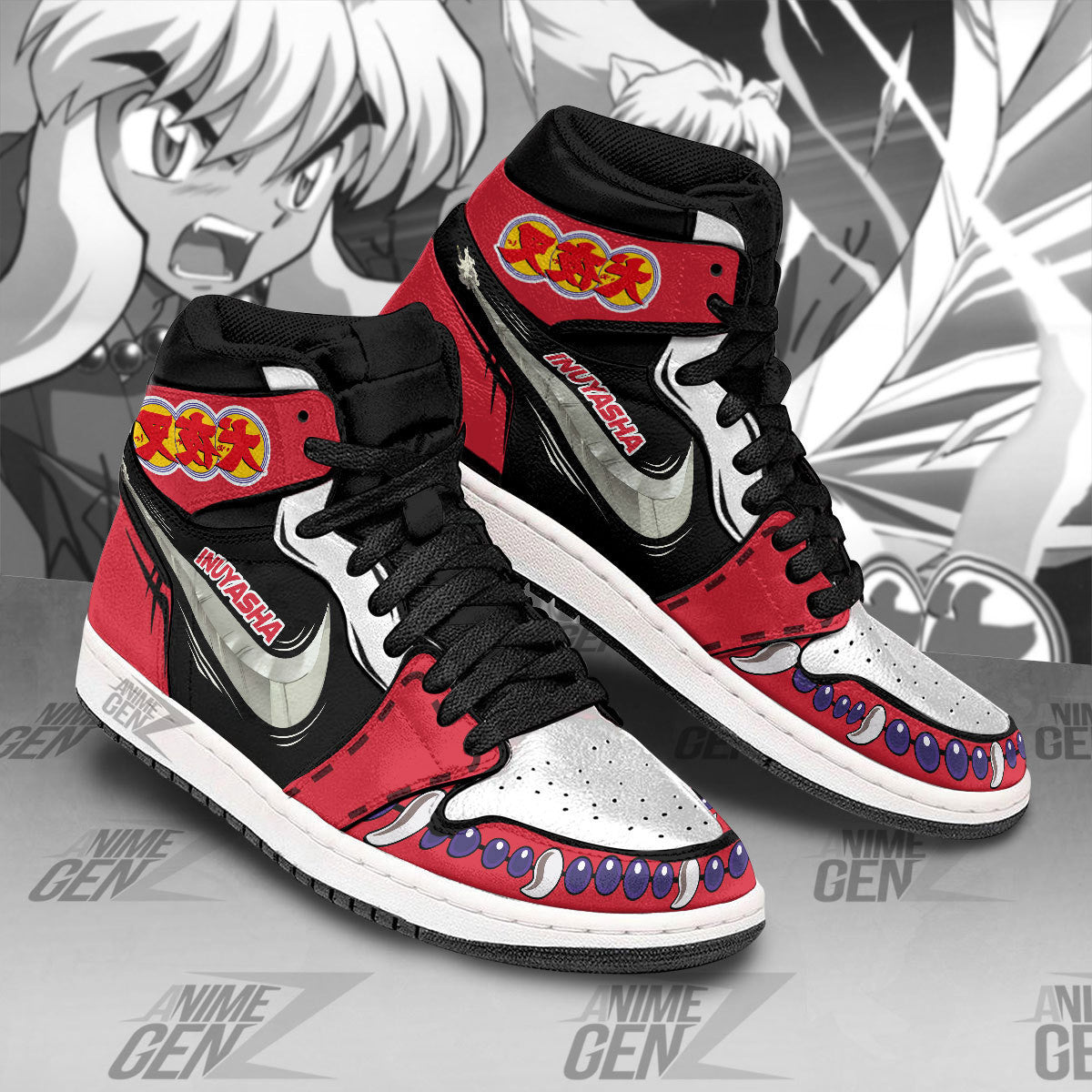 Inuyasha JD Sneakers Inuyasha Custom Anime Shoes