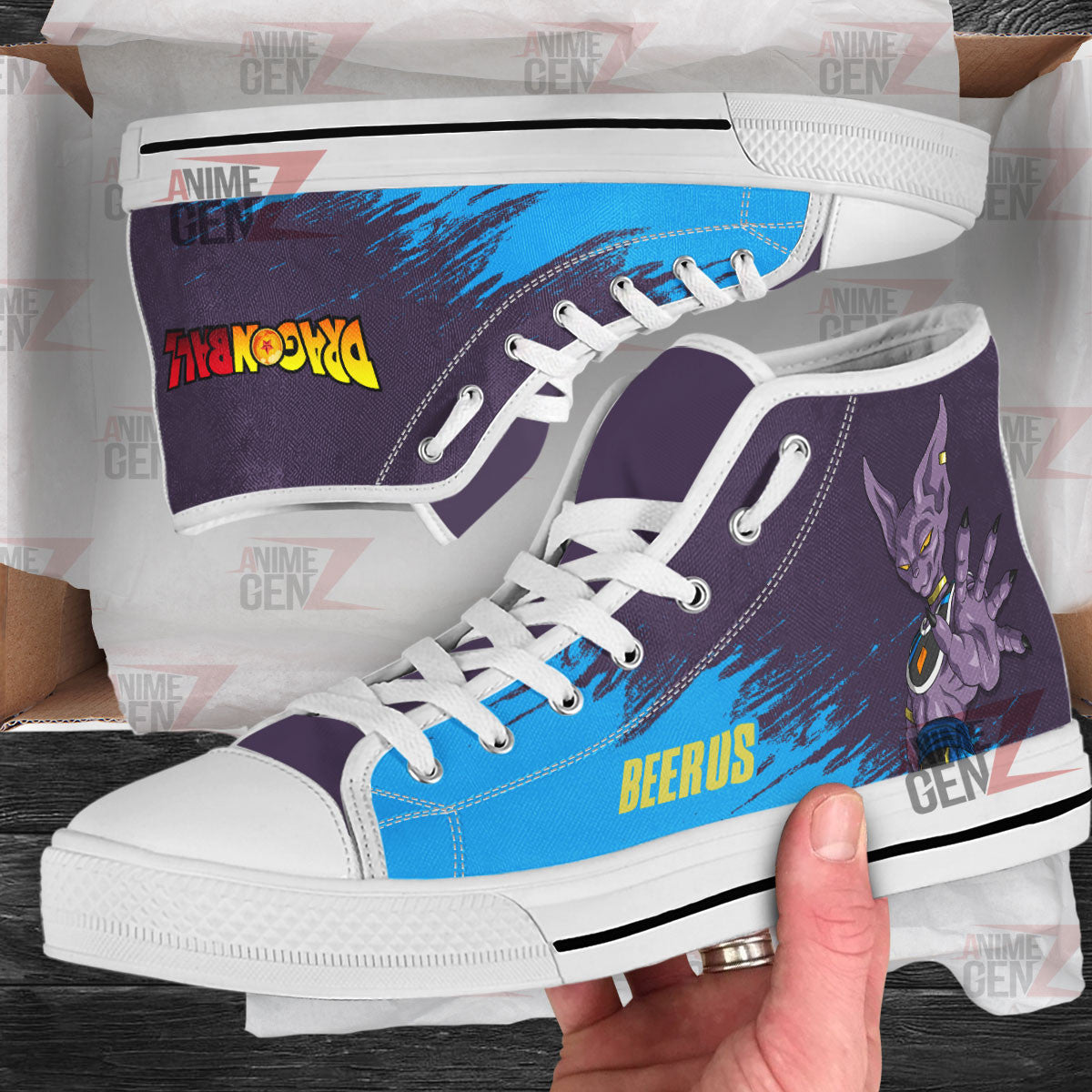 Dragon Ball Beerus High Top Shoes Custom Anime Sneakers