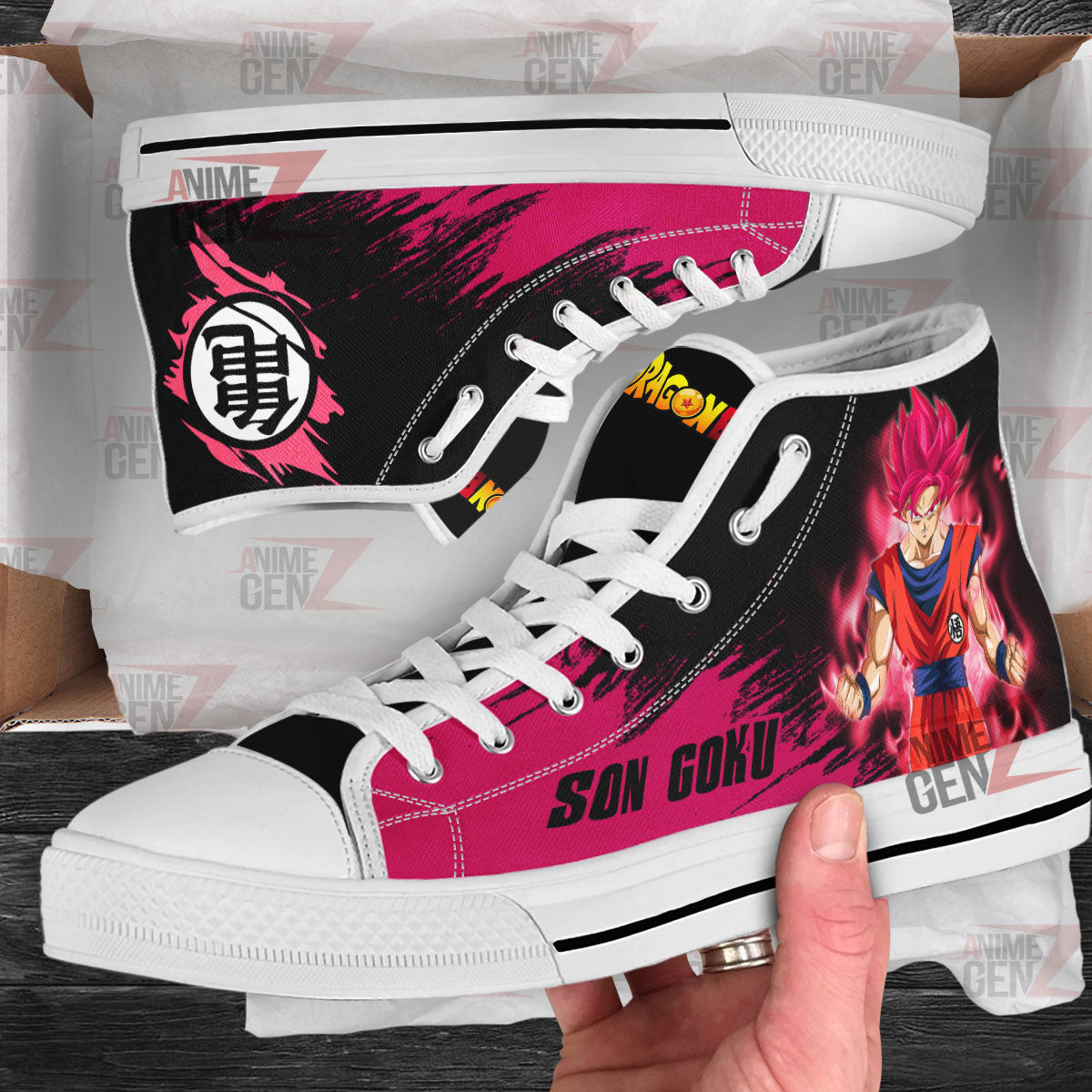 Dragon Ball Goku God High Top Shoes Custom Anime Sneakers