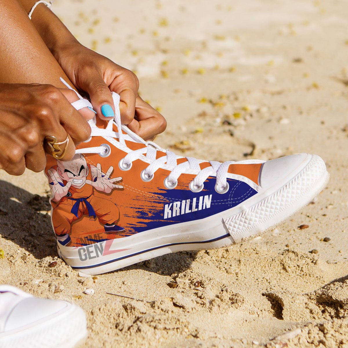 Dragon Ball Krillin High Top Shoes Vegeta Super Saiyan Custom Anime Sneakers