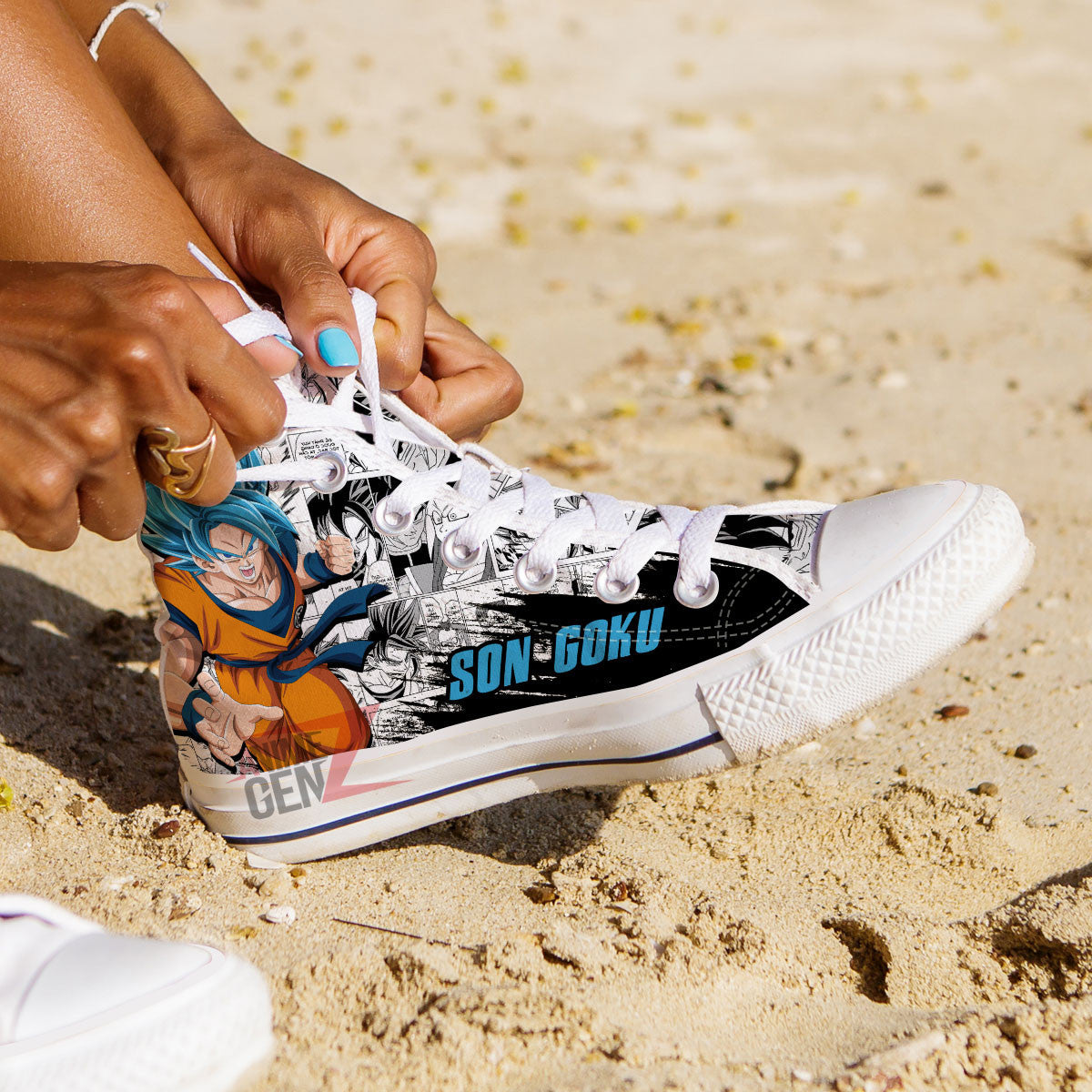Dragon Ball Son Goku Super Saiyan High Top Shoes Custom Anime Sneakers