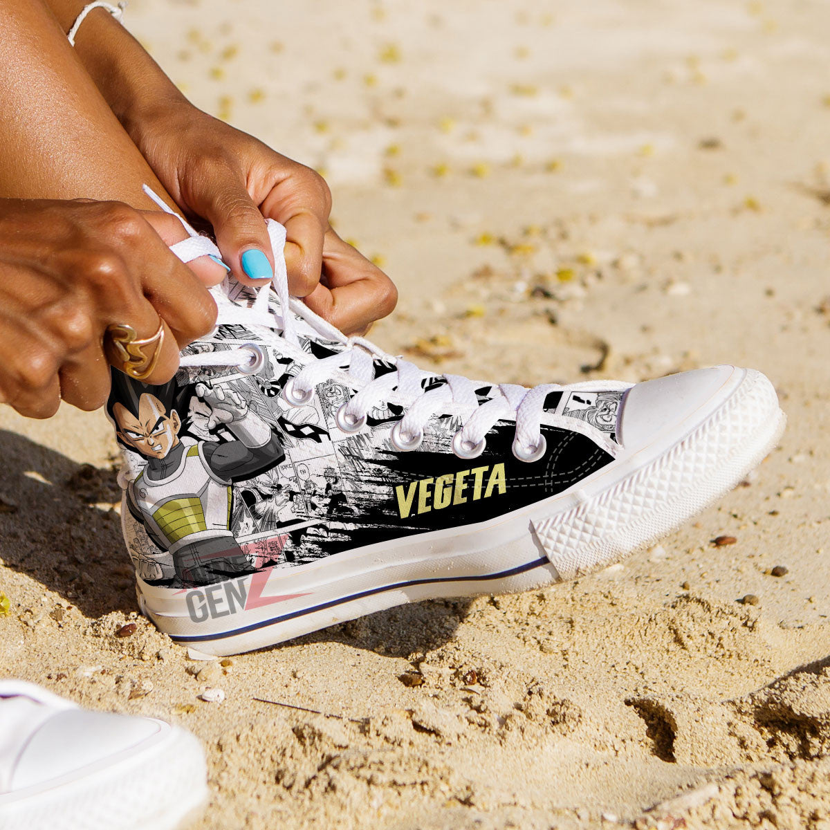 Dragon Ball Vegeta Fukkatsu High Top Shoes Custom Anime Sneakers