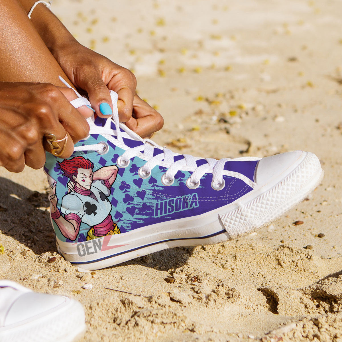 Hunter x Hunter Hisoka Morow High Top Shoes Custom Anime Shoes