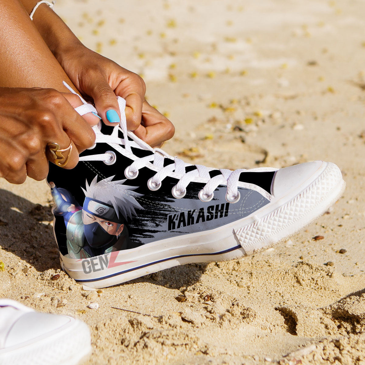 Naruto Hatake Kakashi High Top Shoes Custom Anime Shoes