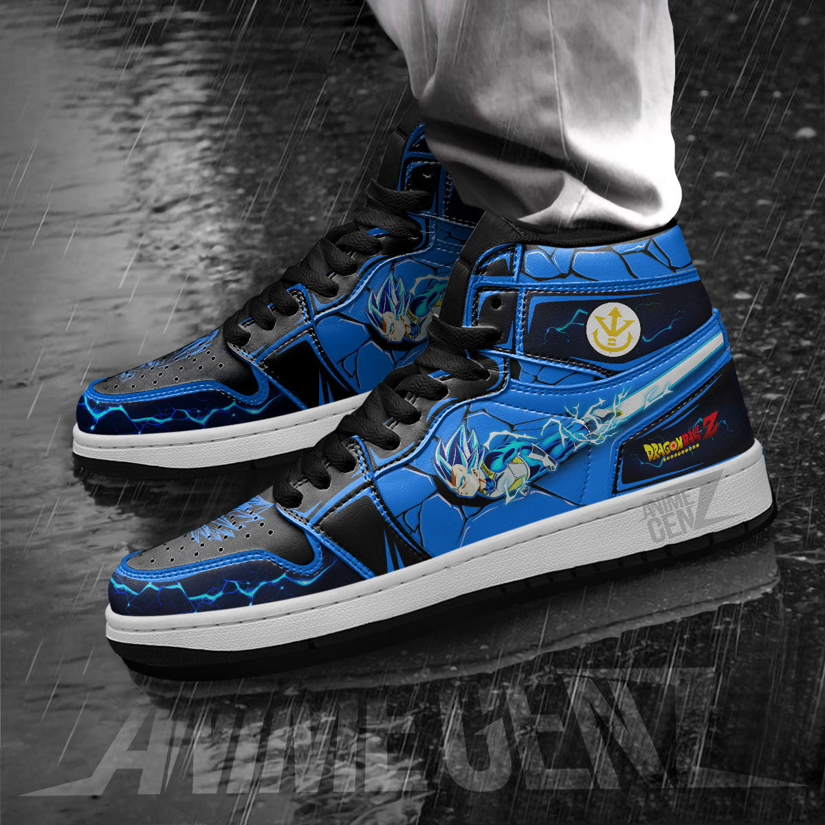 Dragon Ball Vegeta Super Saiyan Blue JD Sneakers Custom Anime Shoes