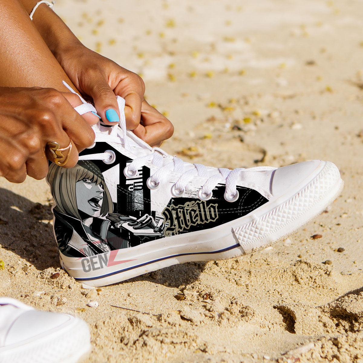 Death Note Mello High Top Shoes Custom Anime Shoes