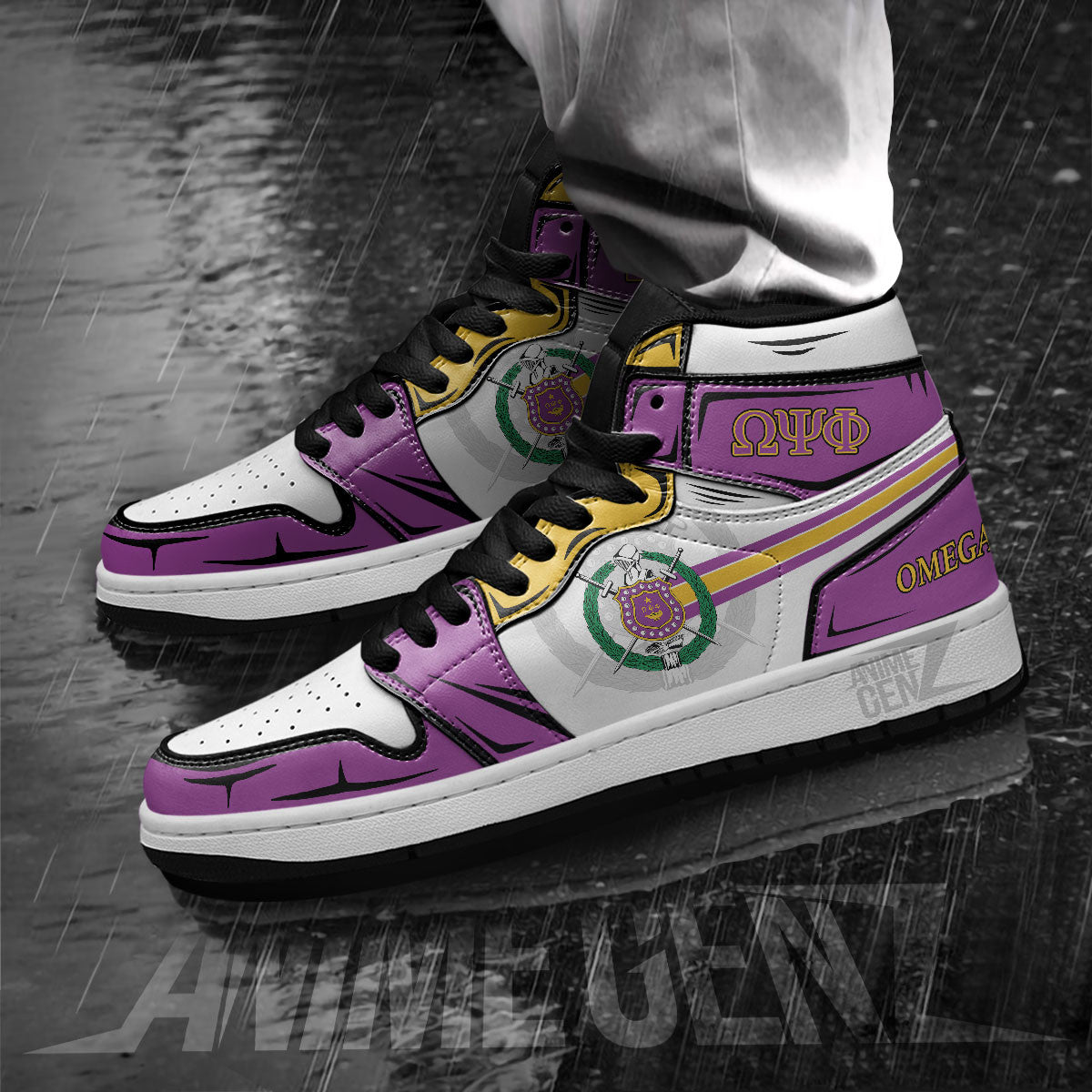 Omega Psi Phi JD Sneakers Fraternities Custom Shoes