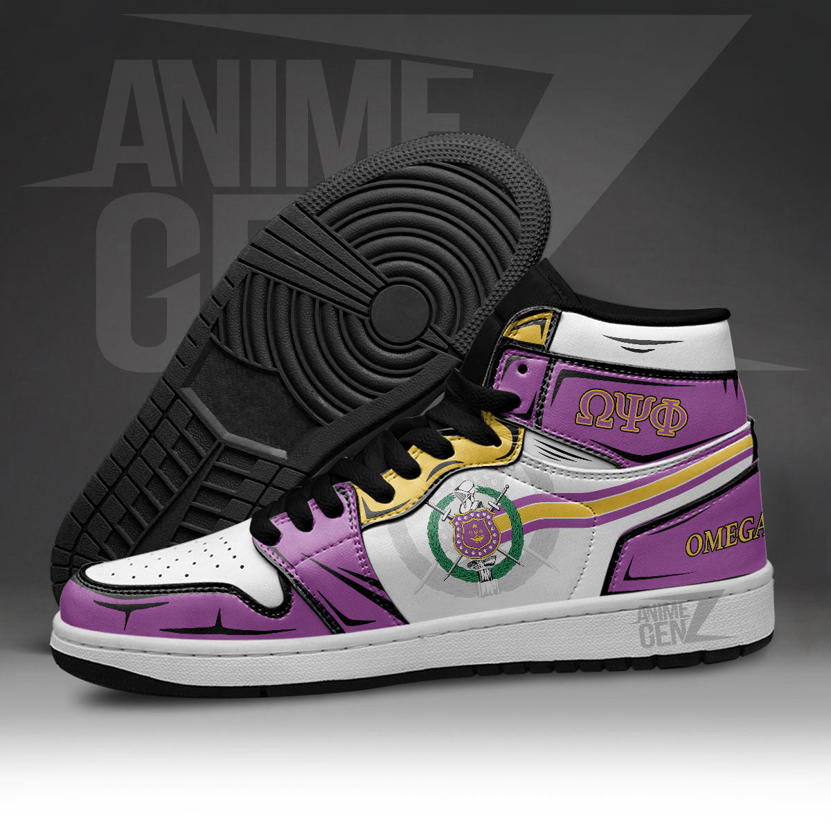 Omega Psi Phi JD Sneakers Fraternities Custom Shoes
