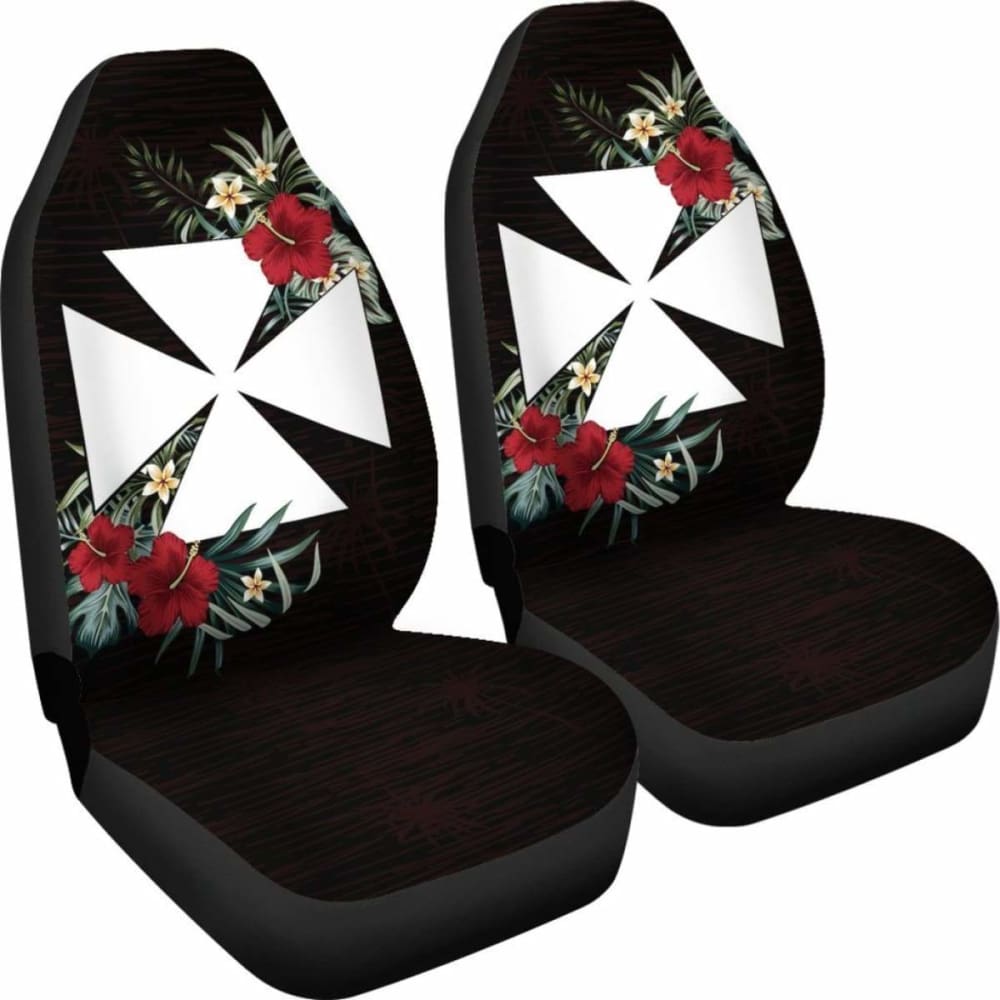 Wallis And Futuna Car Seat Covers - Wallis And Futuna Coat Of Arms Hibiscus - Amazing