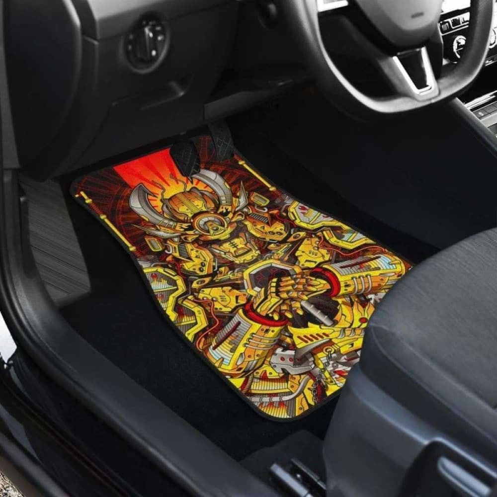 Samurai Yellow Amor Car Floor Mats