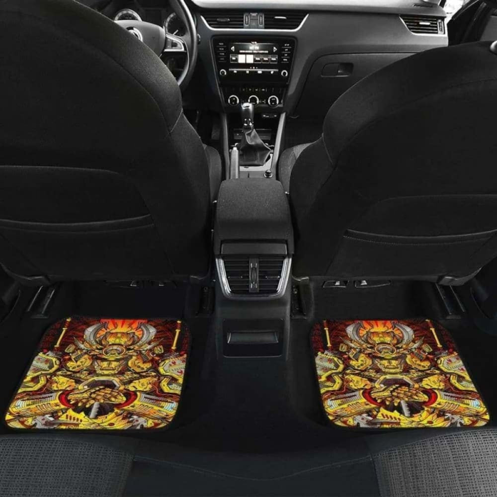 Samurai Yellow Amor Car Floor Mats