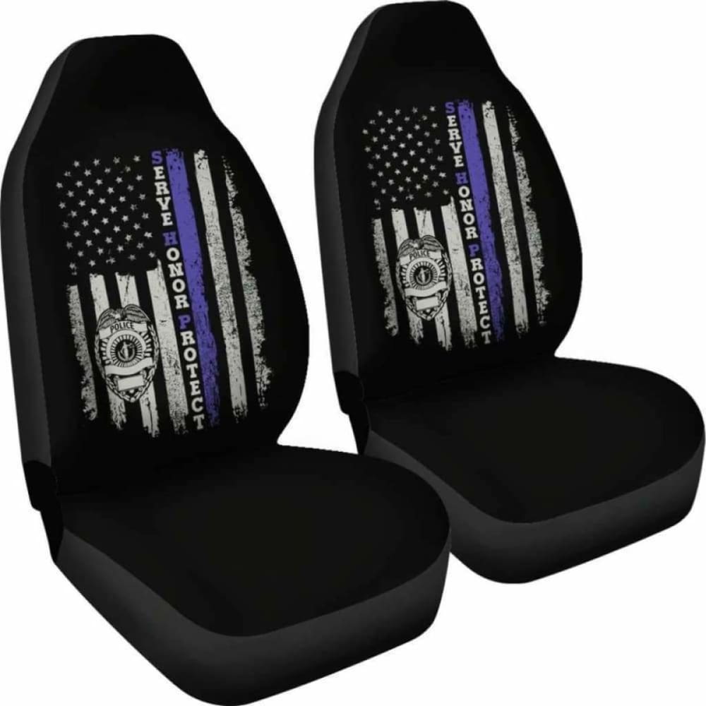 Police Officers Flag Car Seat Covers