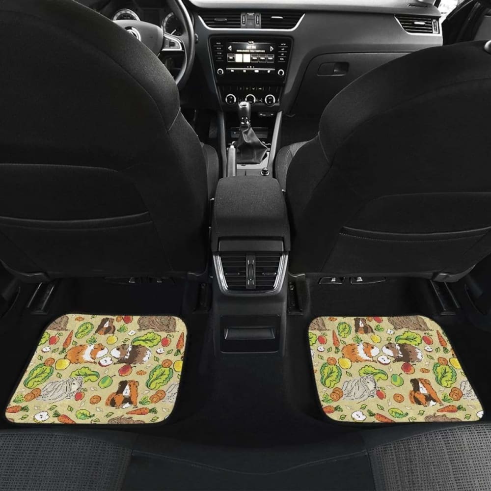 Guinea Pig Pattern Print Design Front And Back Car Mats