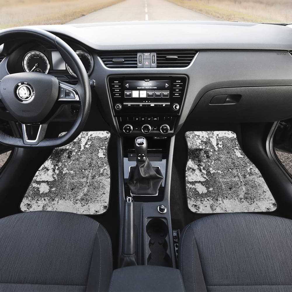 White Grunge Art Car Floor Mats