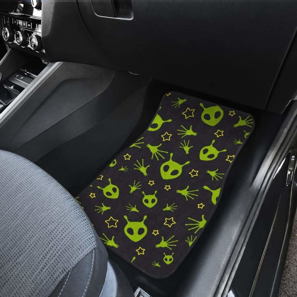 Alien Pattern Print Design Front And Back Car Mats
