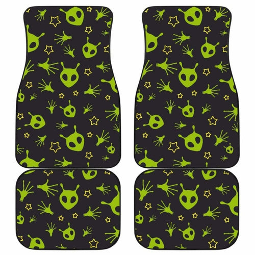 Alien Pattern Print Design Front And Back Car Mats