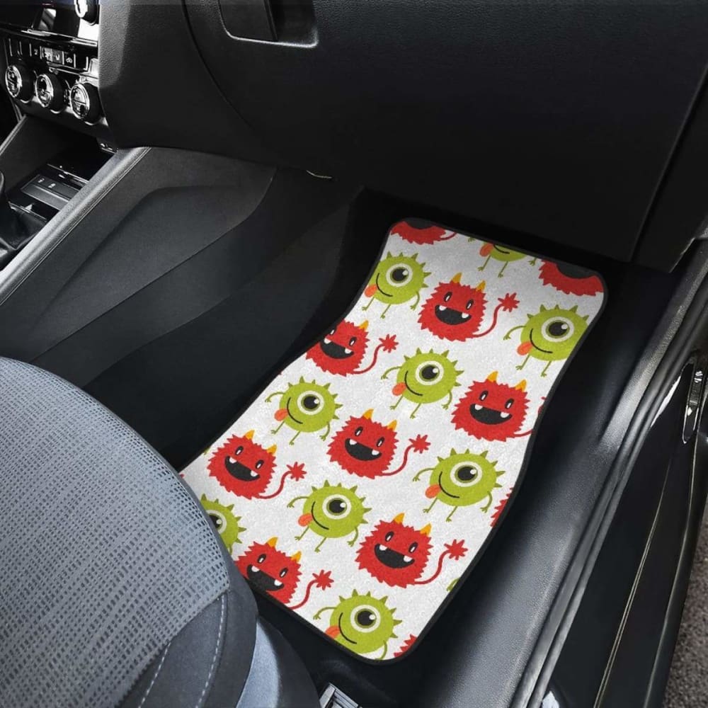 Alien Pattern Print Design Front And Back Car Mats