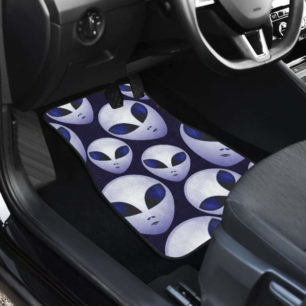 Alien Pattern Print Design Front And Back Car Mats