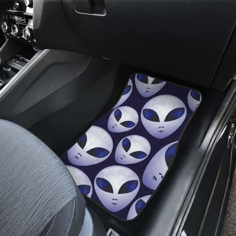 Alien Pattern Print Design Front And Back Car Mats