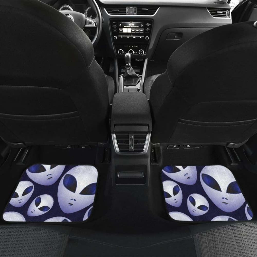 Alien Pattern Print Design Front And Back Car Mats