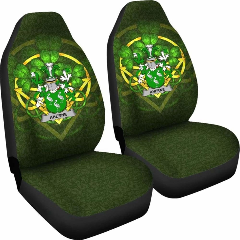 Aherne Or Mulhern \bIreland Car Seat Cover Celtic Shamrock ( Set Of Two)