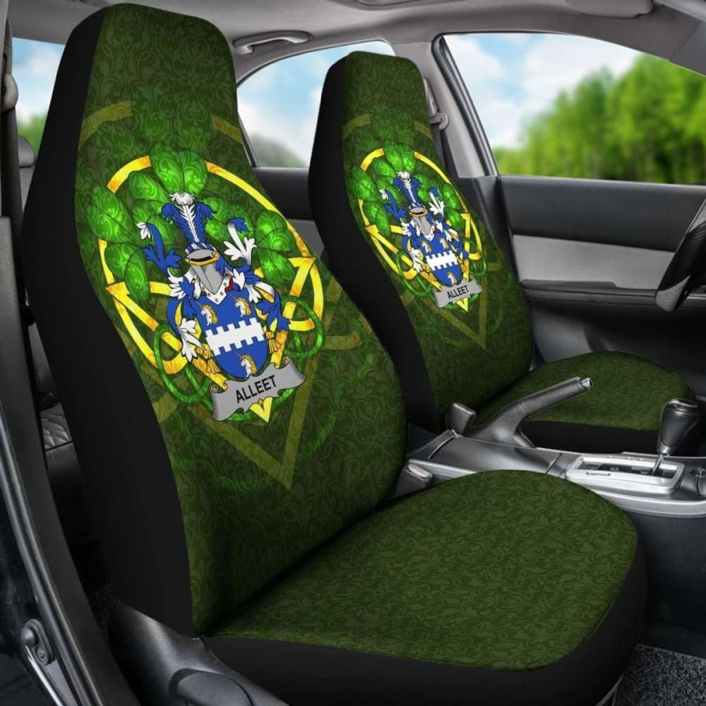 Alleet \bIreland Car Seat Cover Celtic Shamrock ( Set Of Two)