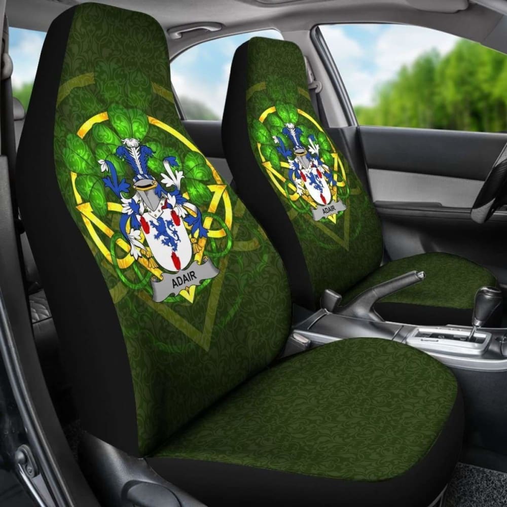 Adair \bIreland Car Seat Cover Celtic Shamrock ( Set Of Two)