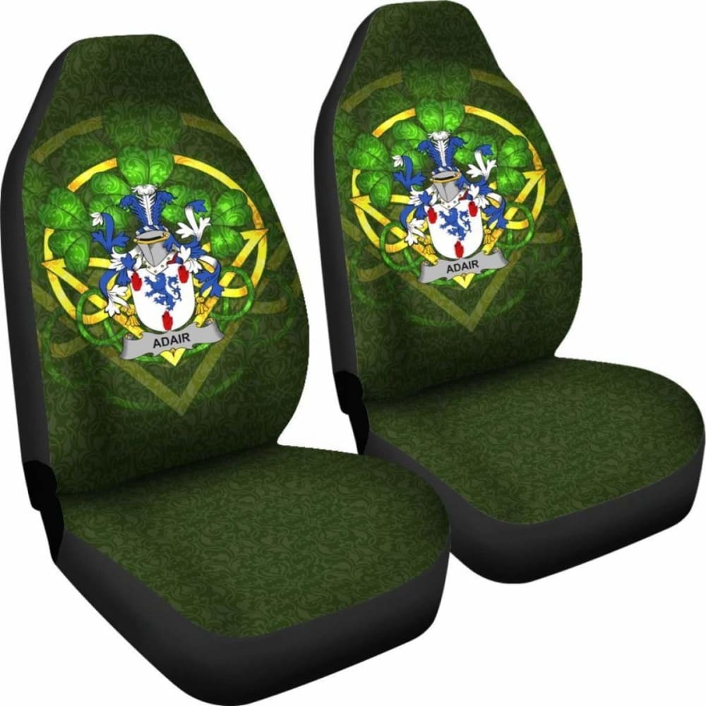 Adair \bIreland Car Seat Cover Celtic Shamrock ( Set Of Two)