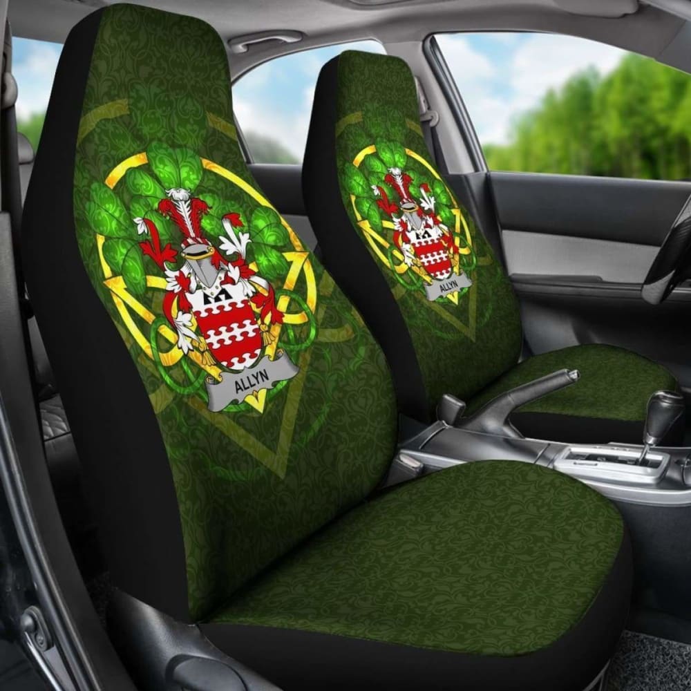 Allyn \bIreland Car Seat Cover Celtic Shamrock ( Set Of Two)