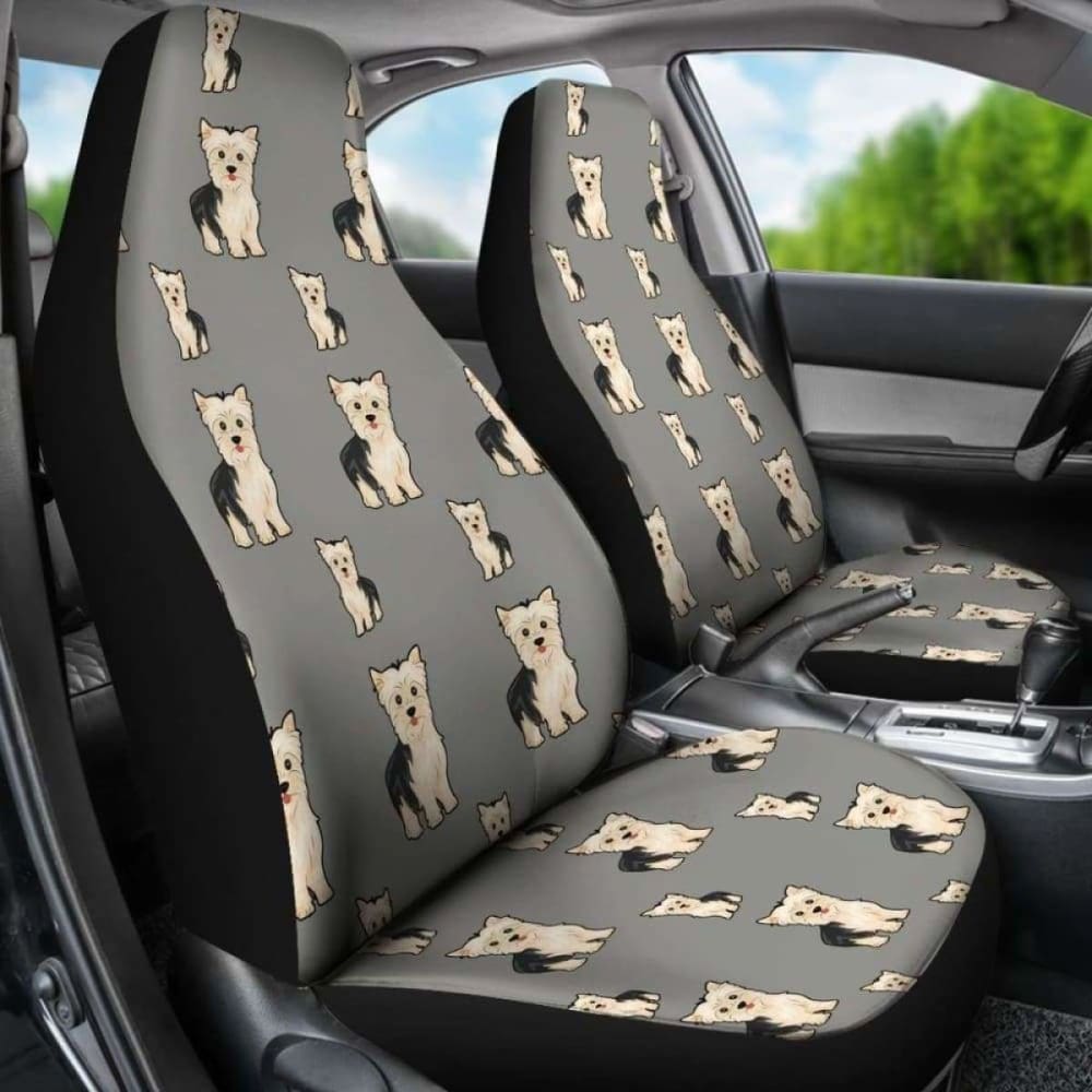 Yorkie Car Seat Cover Grey