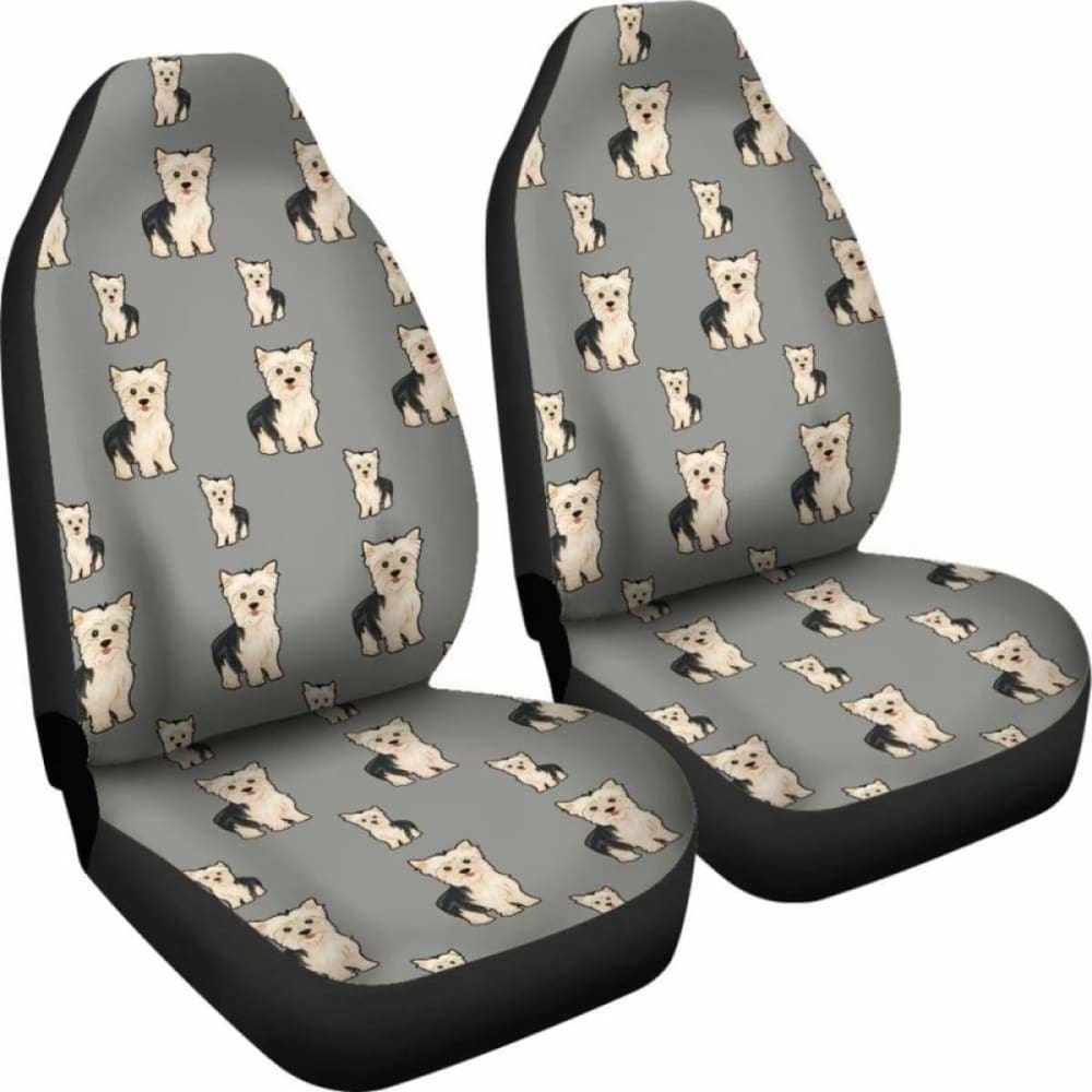 Yorkie Car Seat Cover Grey