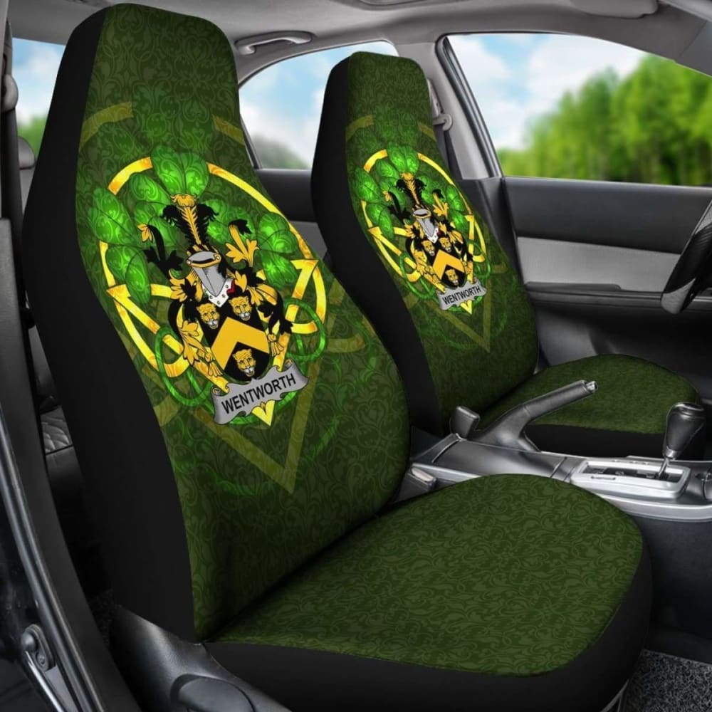 Wentworth \bIreland Car Seat Cover Celtic Shamrock ( Set Of Two)