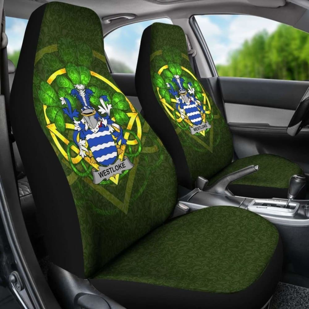 Westloke Or Westlock \bIreland Car Seat Cover Celtic Shamrock ( Set Of Two)
