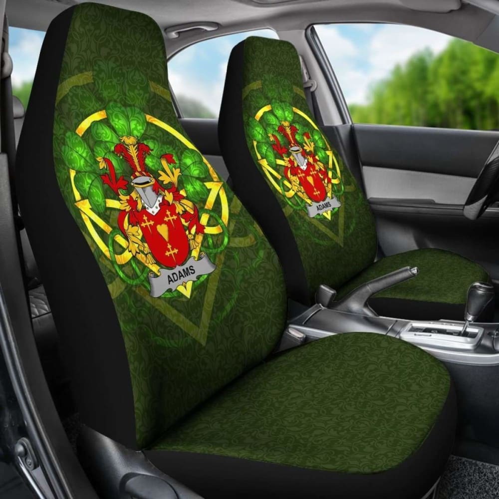 Adams \bIreland Car Seat Cover Celtic Shamrock ( Set Of Two)