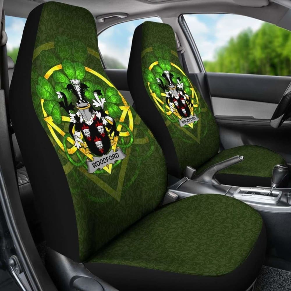 Woodford \bIreland Car Seat Cover Celtic Shamrock ( Set Of Two)