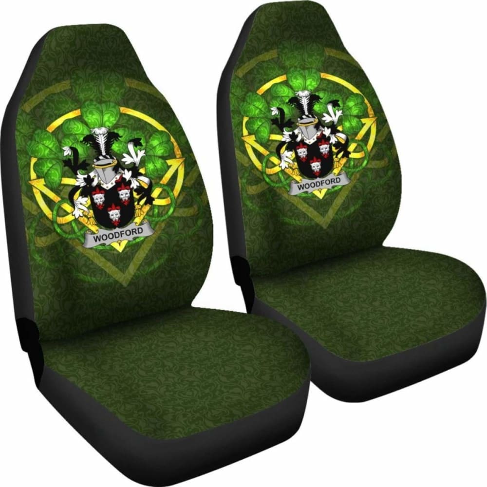 Woodford \bIreland Car Seat Cover Celtic Shamrock ( Set Of Two)