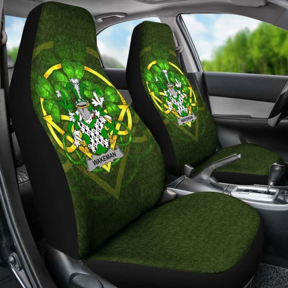 Wakeman \bIreland Car Seat Cover Celtic Shamrock ( Set Of Two)