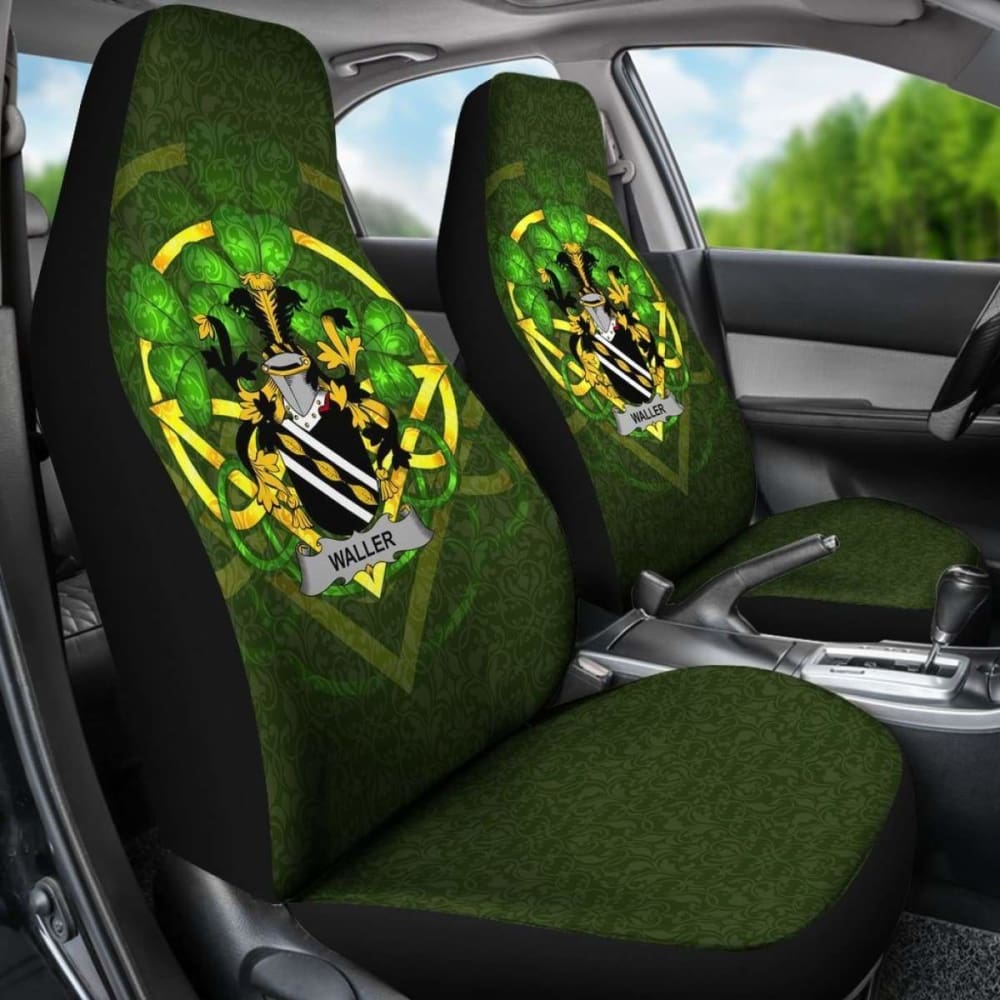 Waller \bIreland Car Seat Cover Celtic Shamrock ( Set Of Two)