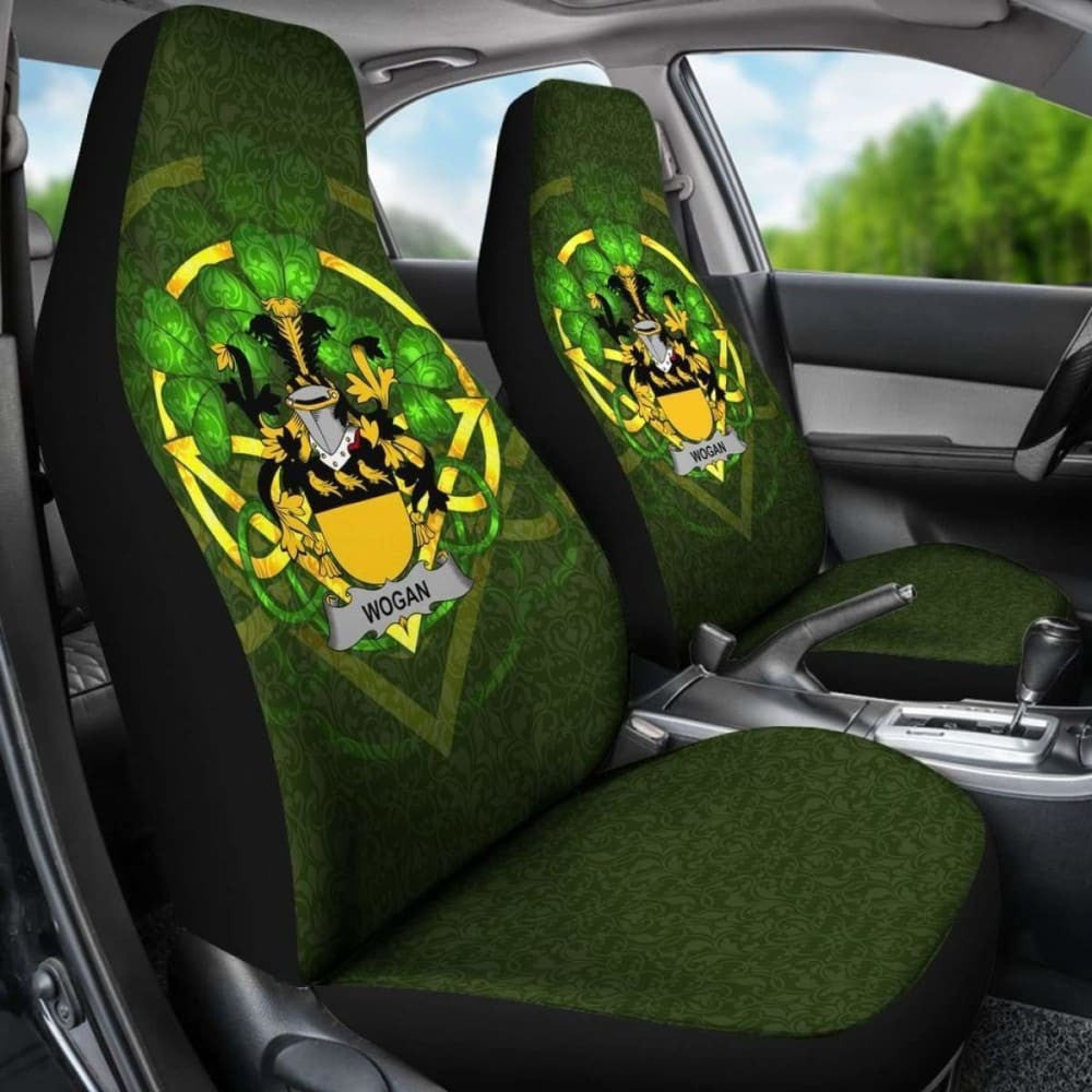 Wogan \bIreland Car Seat Cover Celtic Shamrock ( Set Of Two)