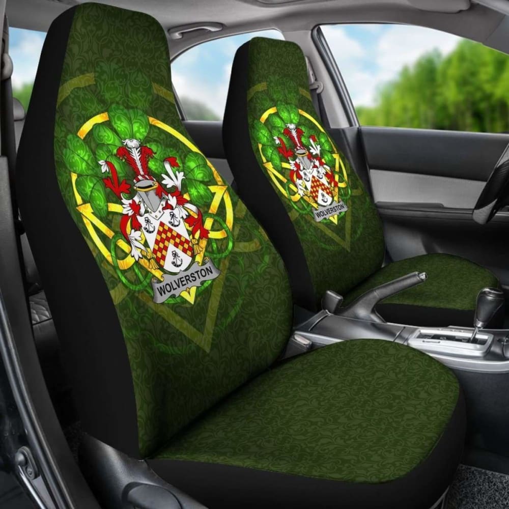 Wolverston \bIreland Car Seat Cover Celtic Shamrock ( Set Of Two)