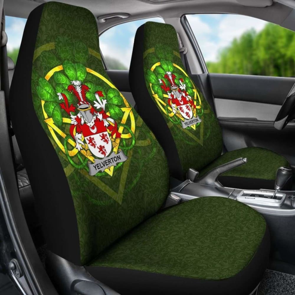 Yelverton \bIreland Car Seat Cover Celtic Shamrock ( Set Of Two)