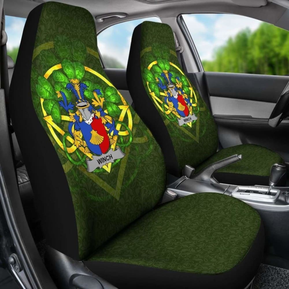 Winch \bIreland Car Seat Cover Celtic Shamrock ( Set Of Two)