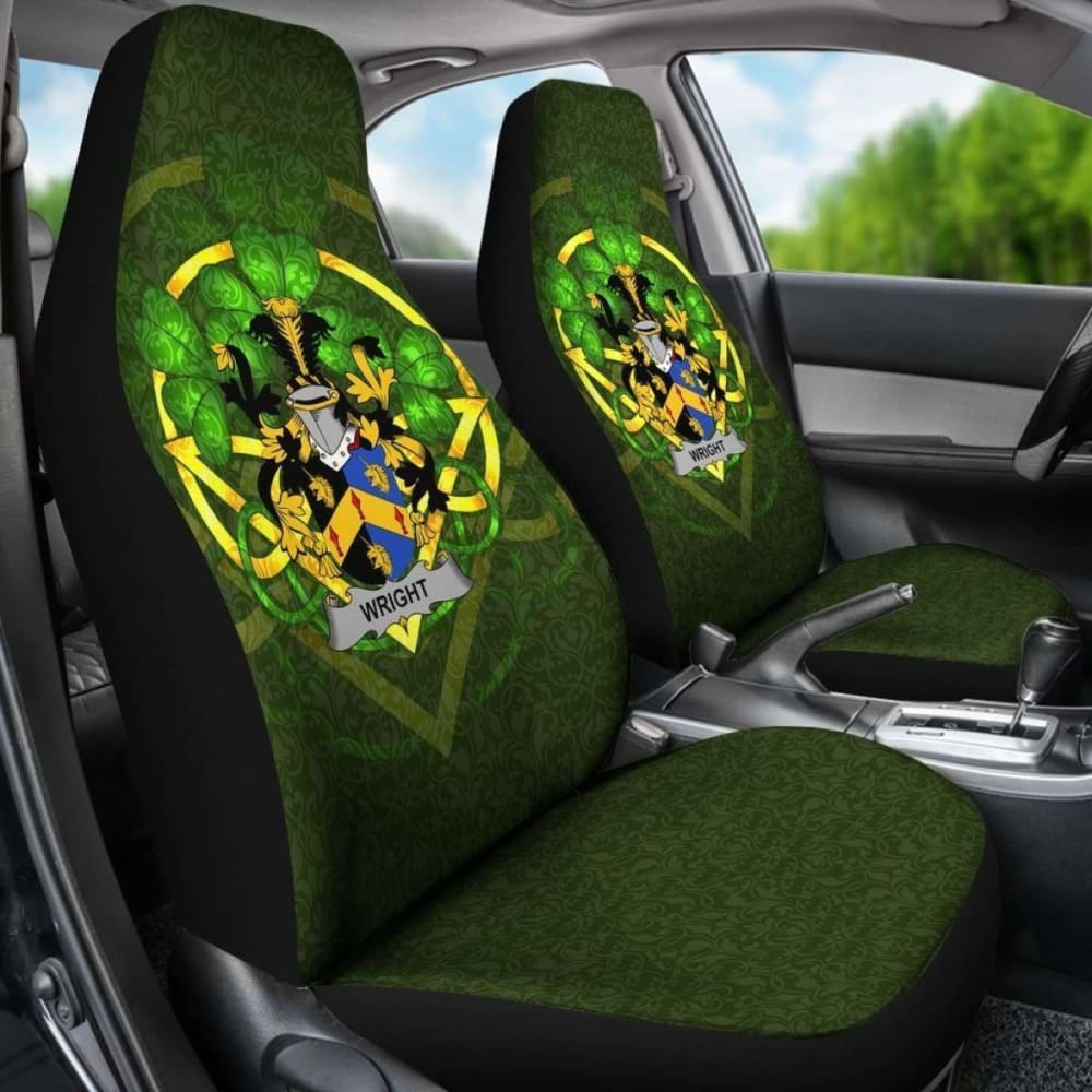 Wright \bIreland Car Seat Cover Celtic Shamrock ( Set Of Two)