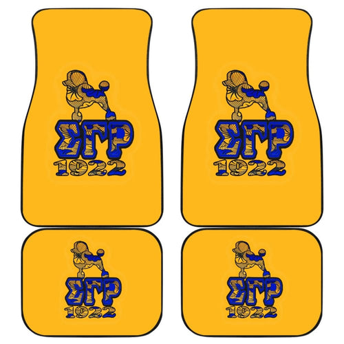 Yellow Sigma Gamma Rho Car Floor Mats