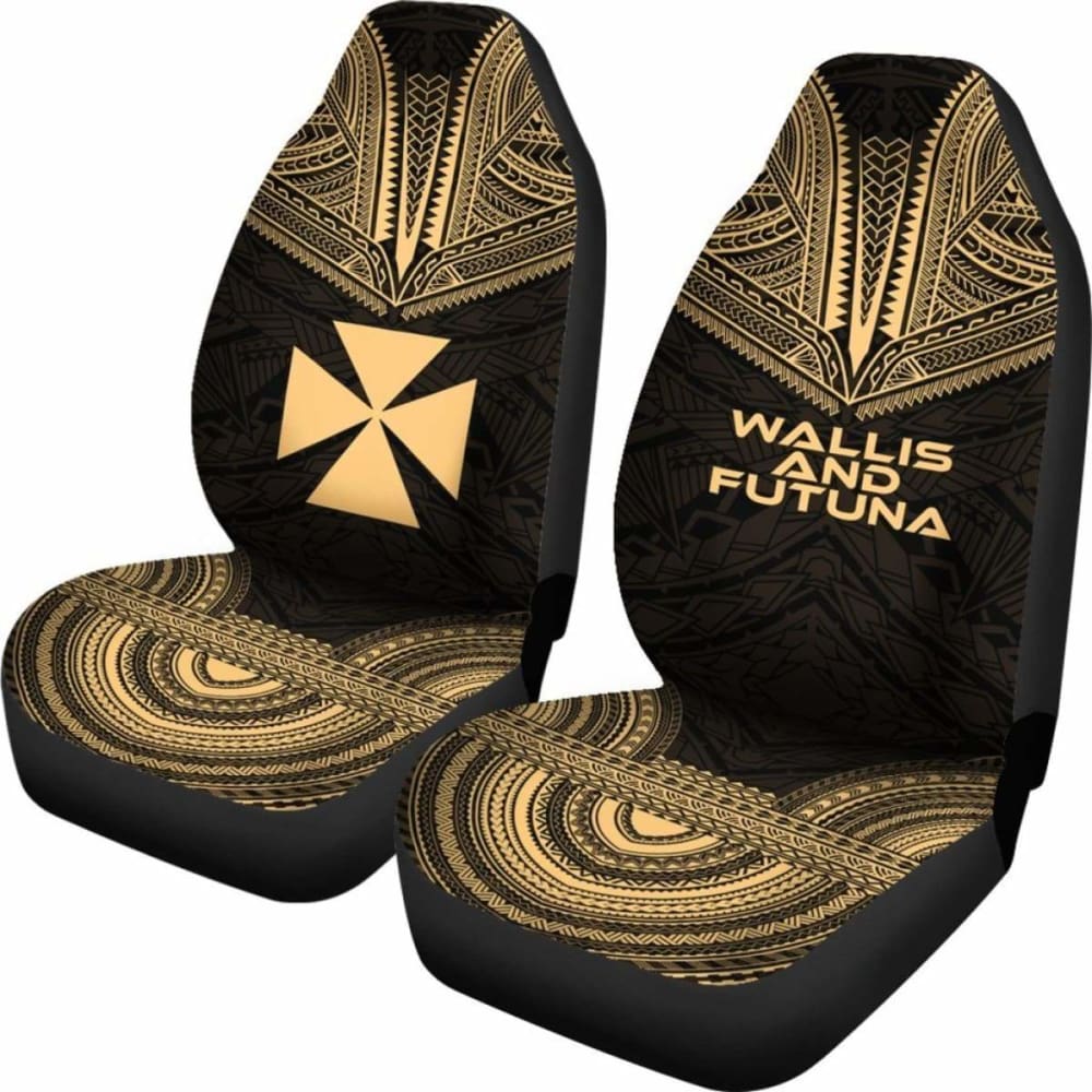 Wallis And Futuna Polynesian Chief Car Seat Cover Gold Version
