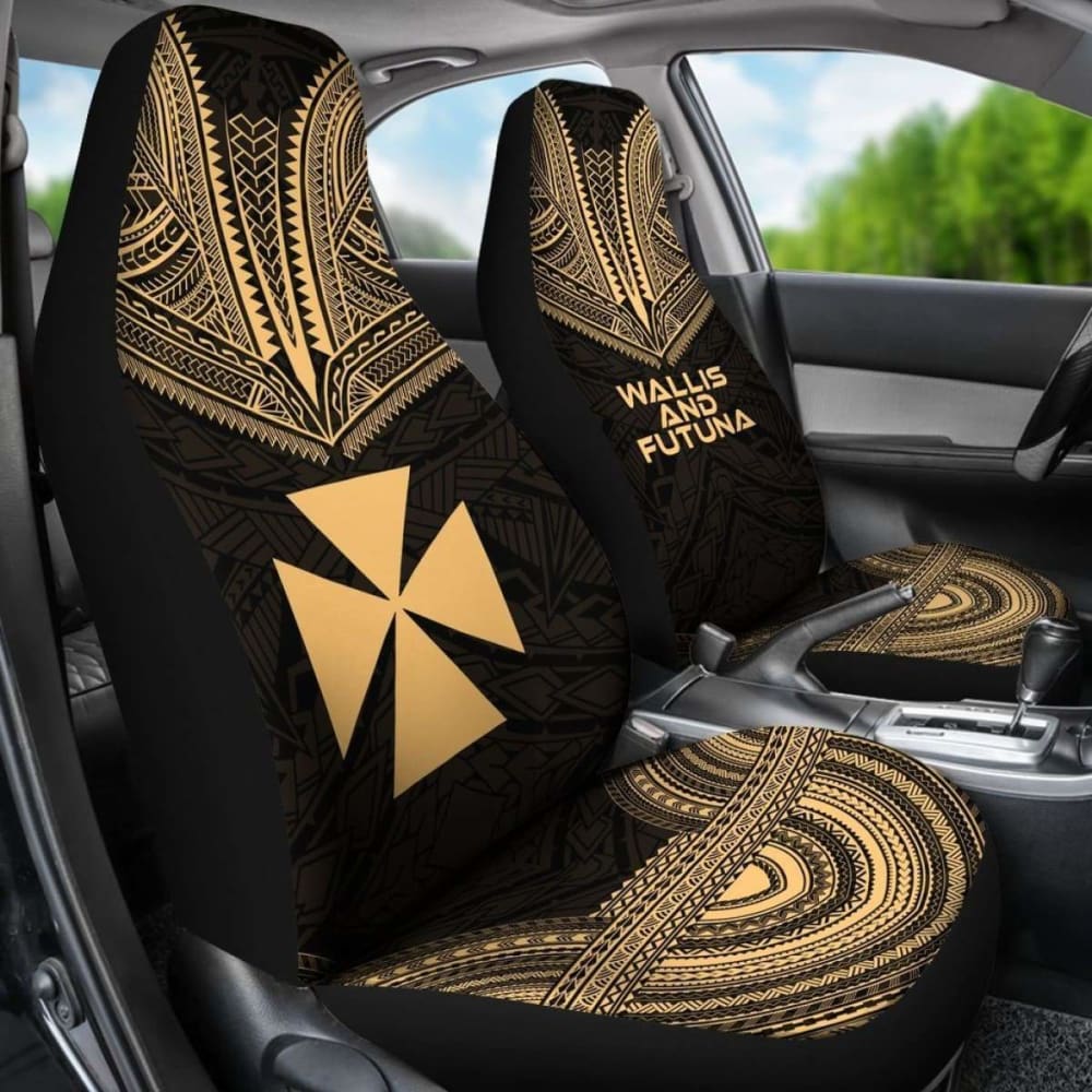 Wallis And Futuna Polynesian Chief Car Seat Cover Gold Version